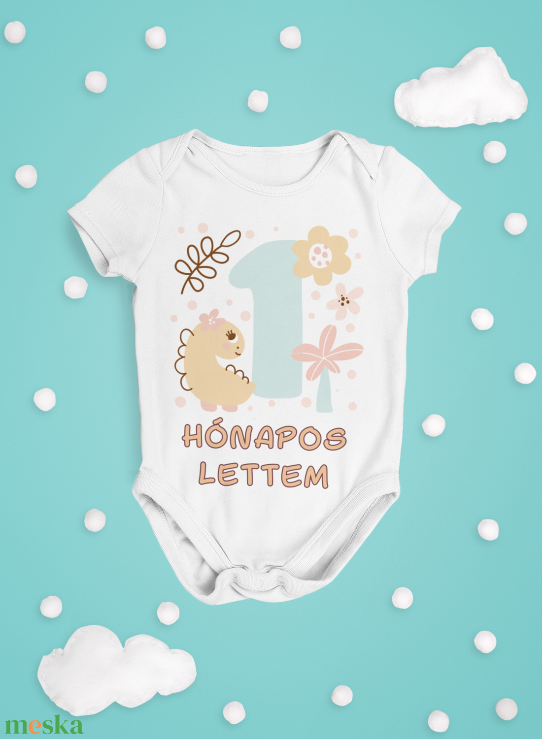 Hónapos mérföldkő body kisbabáknak, bébi rugdalózó egyedi hónapszámmal - játék & sport - baba & babaház - játékbaba, babakellék - Meska.hu