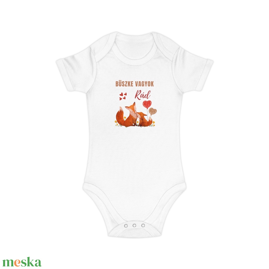 Büszke vagyok rád róka családos baby body kisbabáknak, bébi rugdalózó - játék & sport - baba & babaház - játékbaba, babakellék - Meska.hu