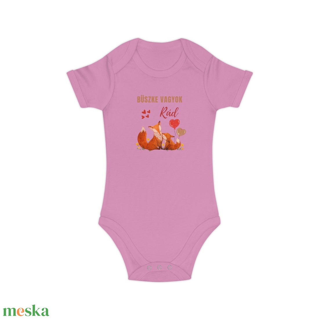 Büszke vagyok rád róka családos baby body kisbabáknak, bébi rugdalózó - játék & sport - baba & babaház - játékbaba, babakellék - Meska.hu