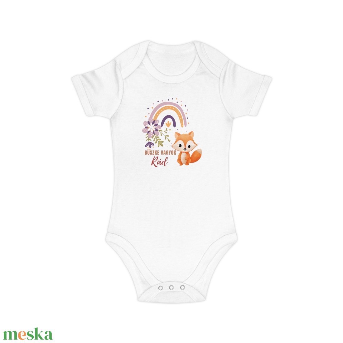 Büszke vagyok rád cuki rókás baby body kisbabáknak, bébi rugdalózó - játék & sport - baba & babaház - játékbaba, babakellék - Meska.hu
