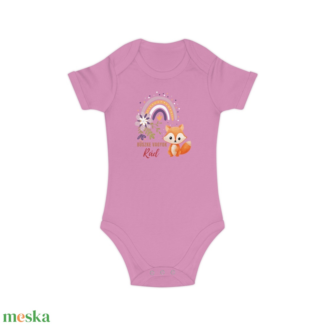 Büszke vagyok rád cuki rókás baby body kisbabáknak, bébi rugdalózó - játék & sport - baba & babaház - játékbaba, babakellék - Meska.hu