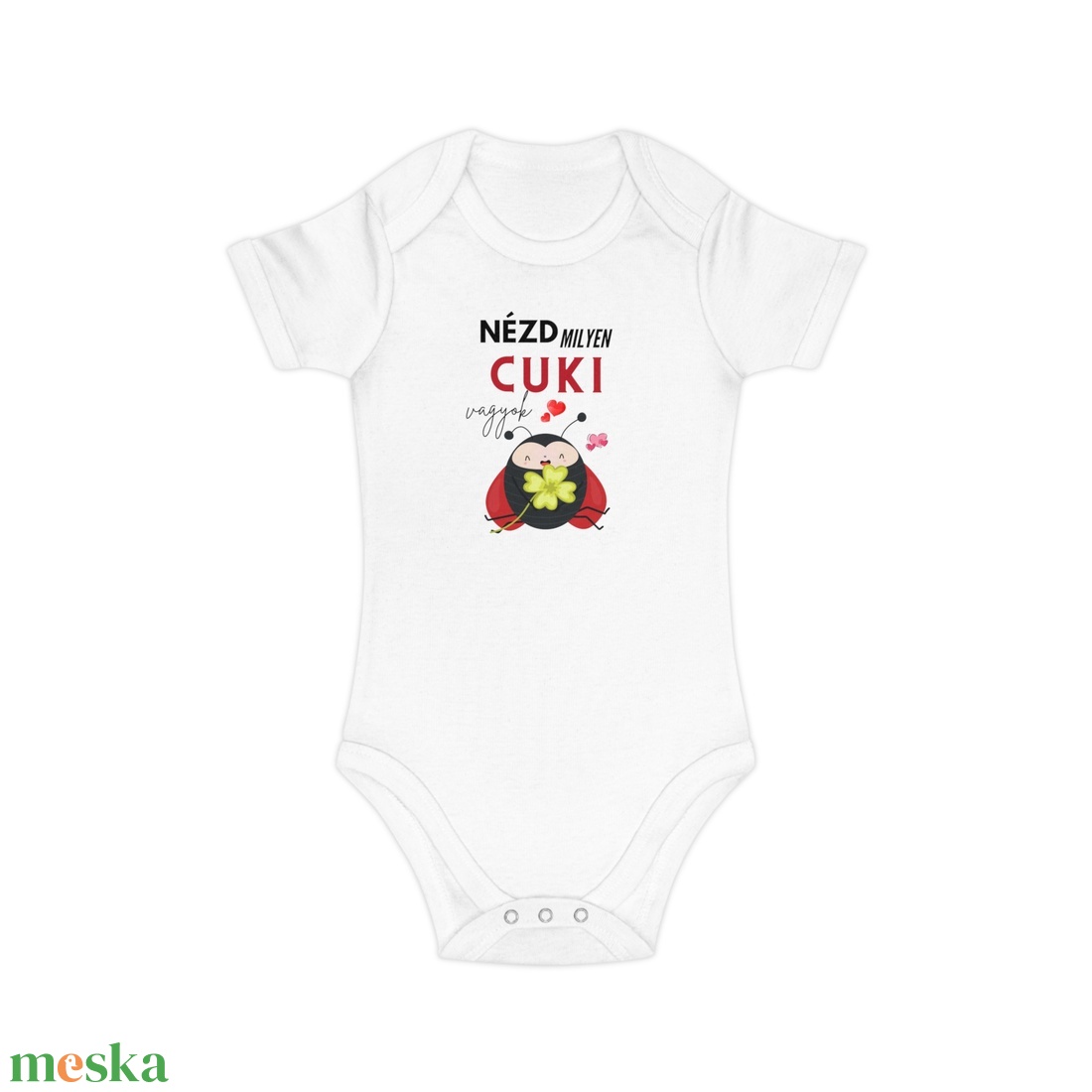 Nézd milyen cuki vagyok Katicás baby body kisbabáknak, bébi rugdalózó - játék & sport - baba & babaház - játékbaba, babakellék - Meska.hu