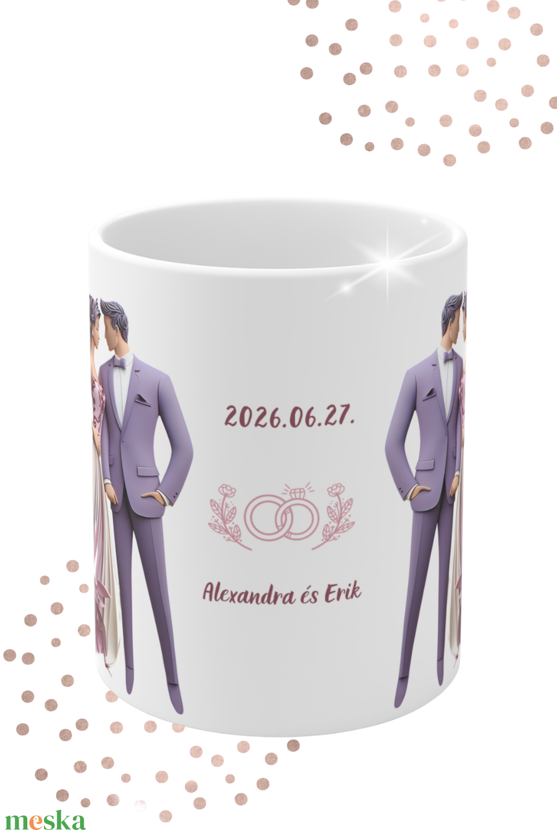 Esküvői köszönő ajándék bögre, esküvői vendég ajándék, Esküvői emlékörző bögre - esküvő - emlék & ajándék - köszönőajándék - Meska.hu