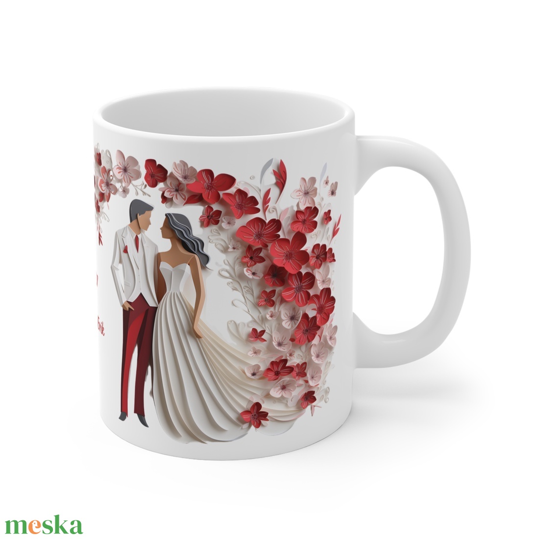 Esküvői köszönő ajándék bögre, esküvői vendég ajándék, Esküvői emlékörző bögre - esküvő - emlék & ajándék - köszönőajándék - Meska.hu