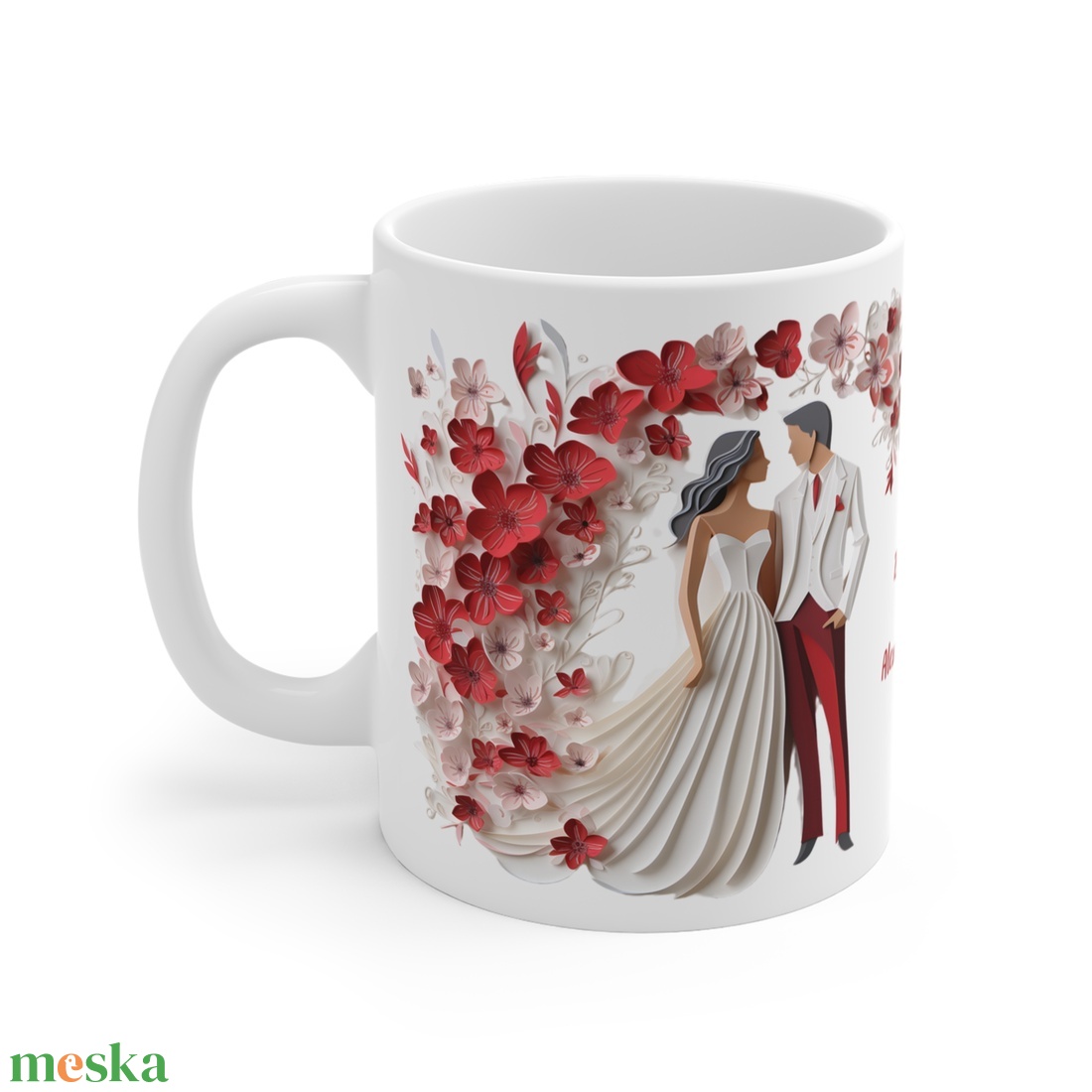 Esküvői köszönő ajándék bögre, esküvői vendég ajándék, Esküvői emlékörző bögre - esküvő - emlék & ajándék - köszönőajándék - Meska.hu