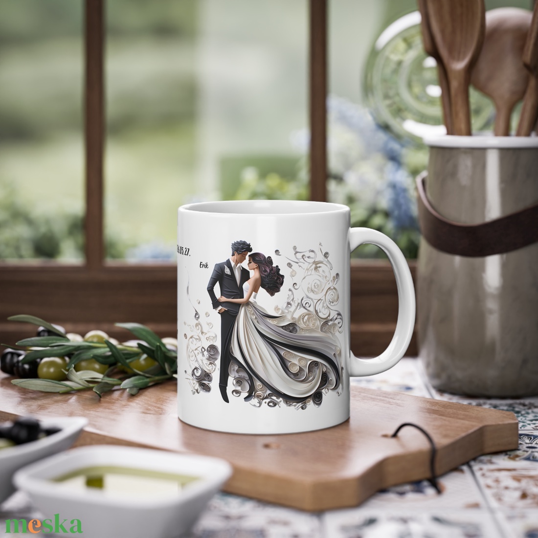 Esküvői köszönő ajándék bögre, esküvői vendég ajándék, Esküvői emlékörző bögre - esküvő - emlék & ajándék - köszönőajándék - Meska.hu