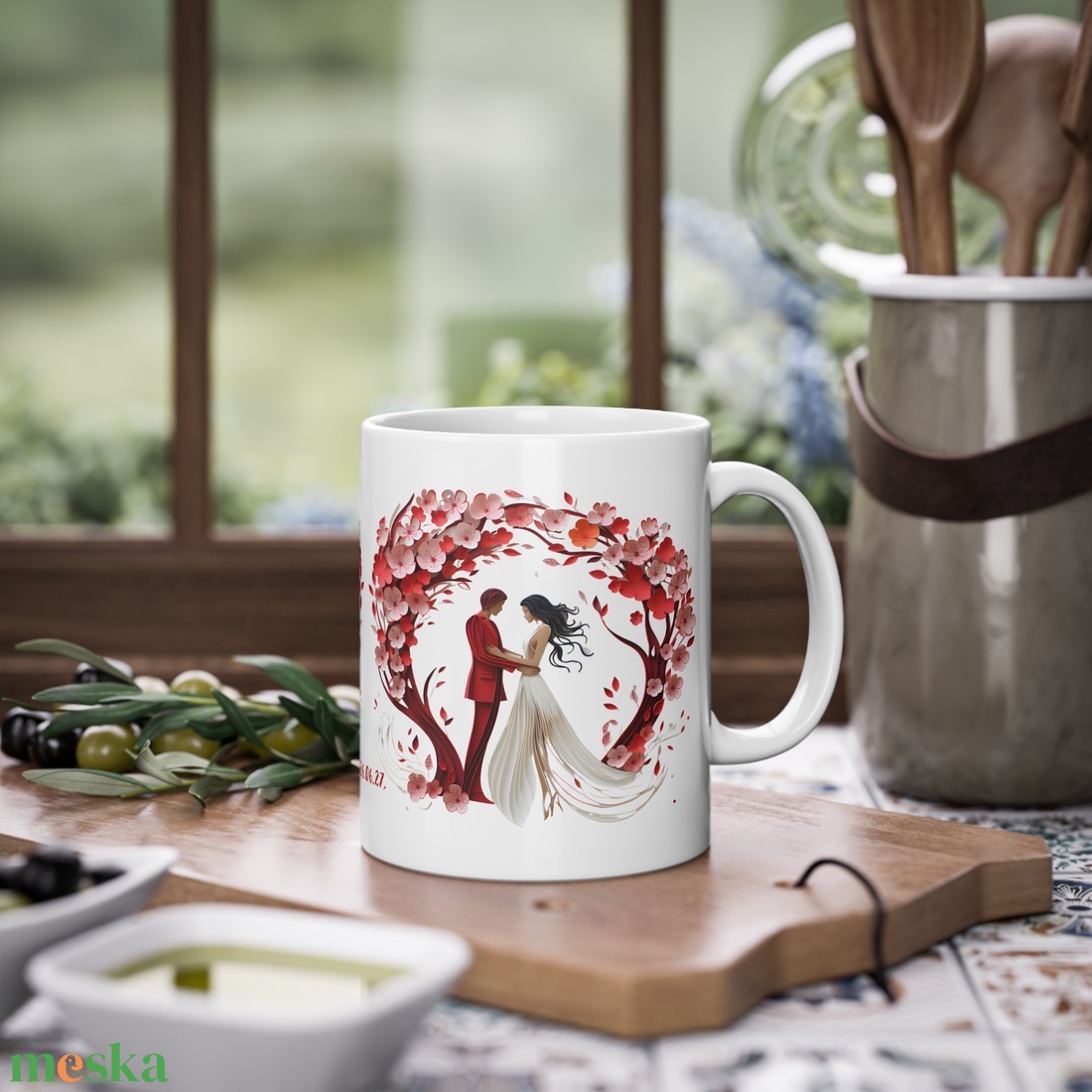 Esküvői köszönő ajándék bögre, esküvői vendég ajándék, Esküvői emlékörző bögre - esküvő - emlék & ajándék - köszönőajándék - Meska.hu