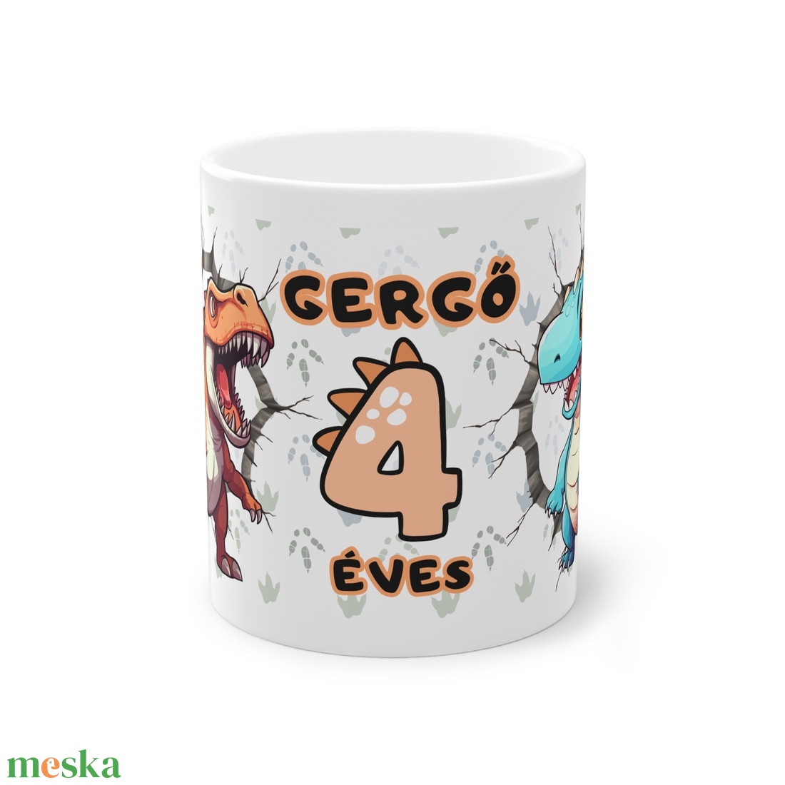 Névreszóló dinoszauruszos bögre születésnapra - játék & sport - plüssállat & játékfigura - plüss dínók - Meska.hu