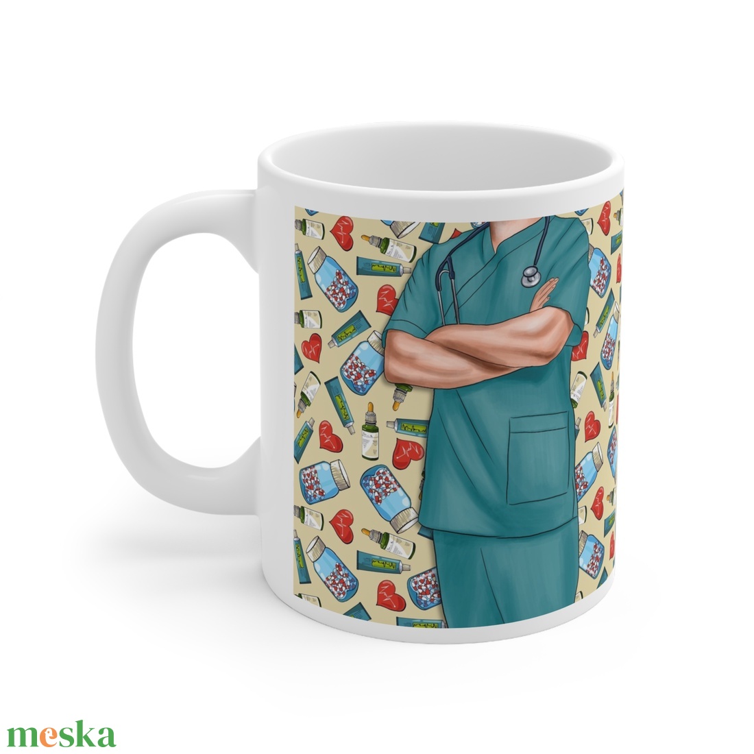Férfi Nővér bögre, Férfi Ápoló bögre, Nurse - otthon & életmód - konyhafelszerelés, tálalás - tálalás - bögre & csésze - Meska.hu