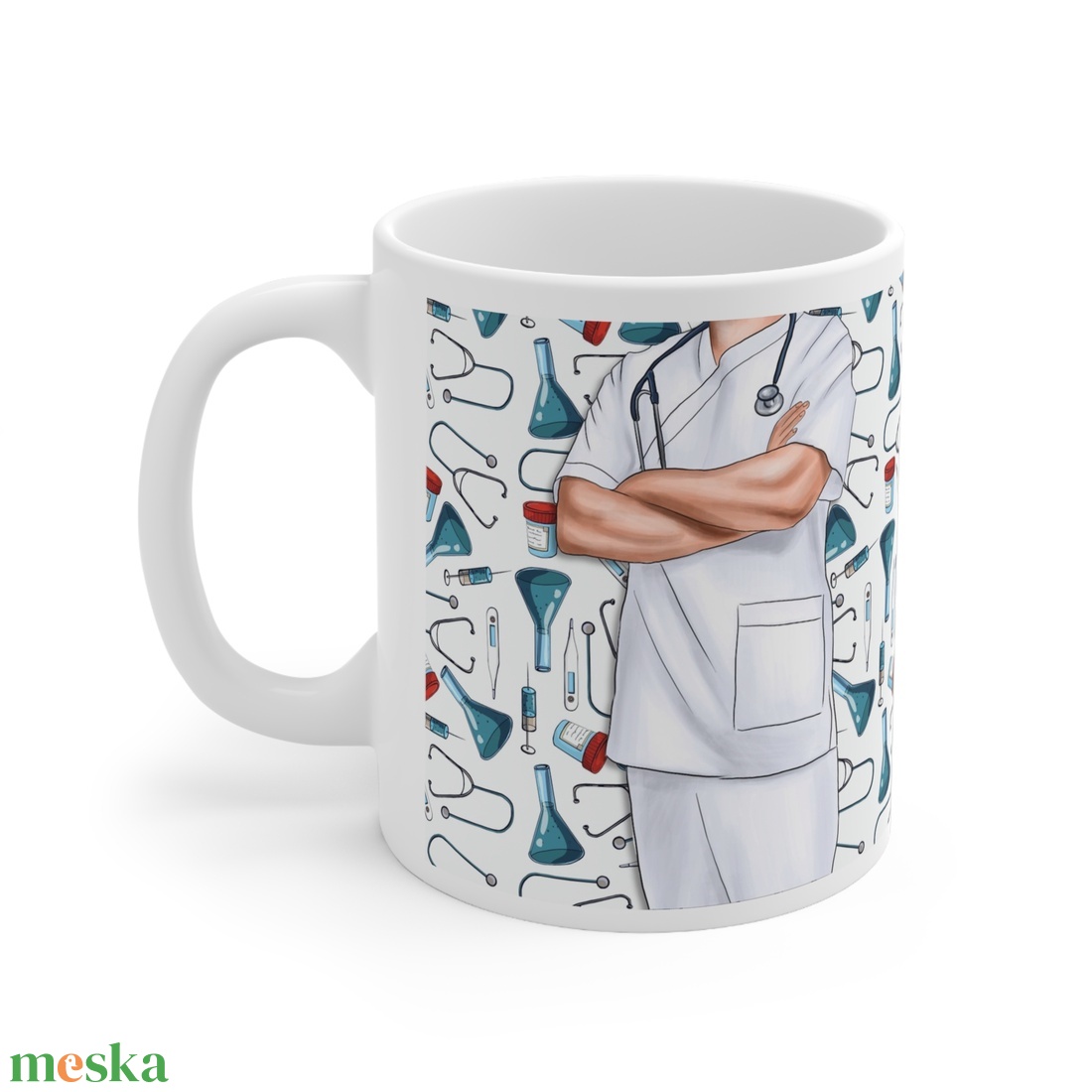 Férfi Nővér bögre, Férfi Ápoló bögre, Nurse - otthon & életmód - konyhafelszerelés, tálalás - tálalás - bögre & csésze - Meska.hu