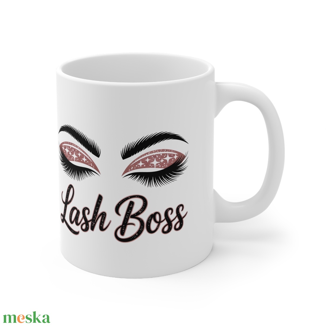 Lash Boss - Szempilla főnök bögre szempillaépítőknek, szempilla stylistoknak - otthon & életmód - konyhafelszerelés, tálalás - tálalás - bögre & csésze - Meska.hu