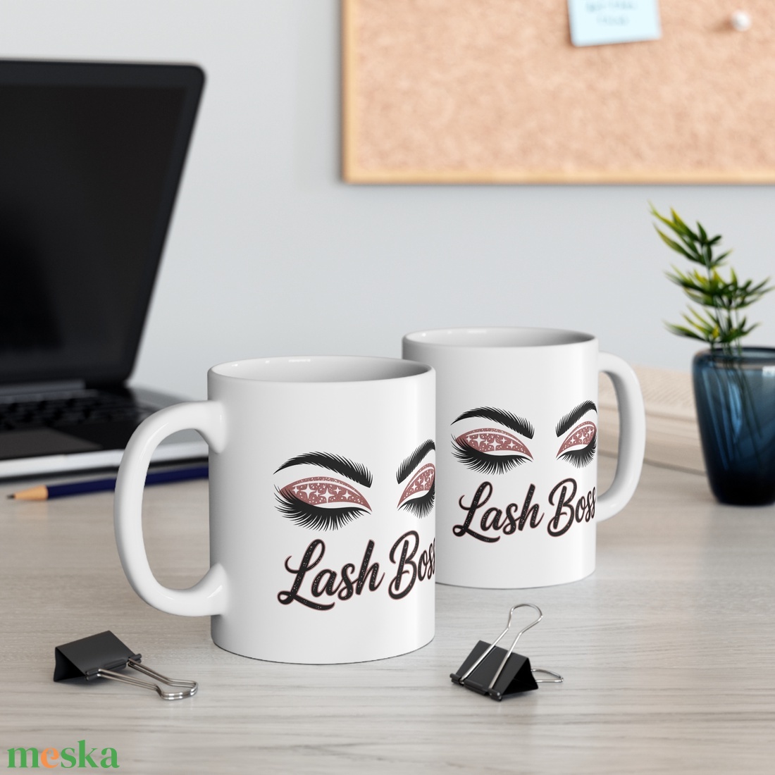 Lash Boss - Szempilla főnök bögre szempillaépítőknek, szempilla stylistoknak - otthon & életmód - konyhafelszerelés, tálalás - tálalás - bögre & csésze - Meska.hu