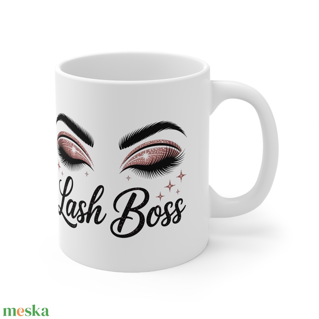 Lash Boss - Szempilla főnök bögre szempillaépítőknek, szempilla stylistoknak - otthon & életmód - konyhafelszerelés, tálalás - tálalás - bögre & csésze - Meska.hu