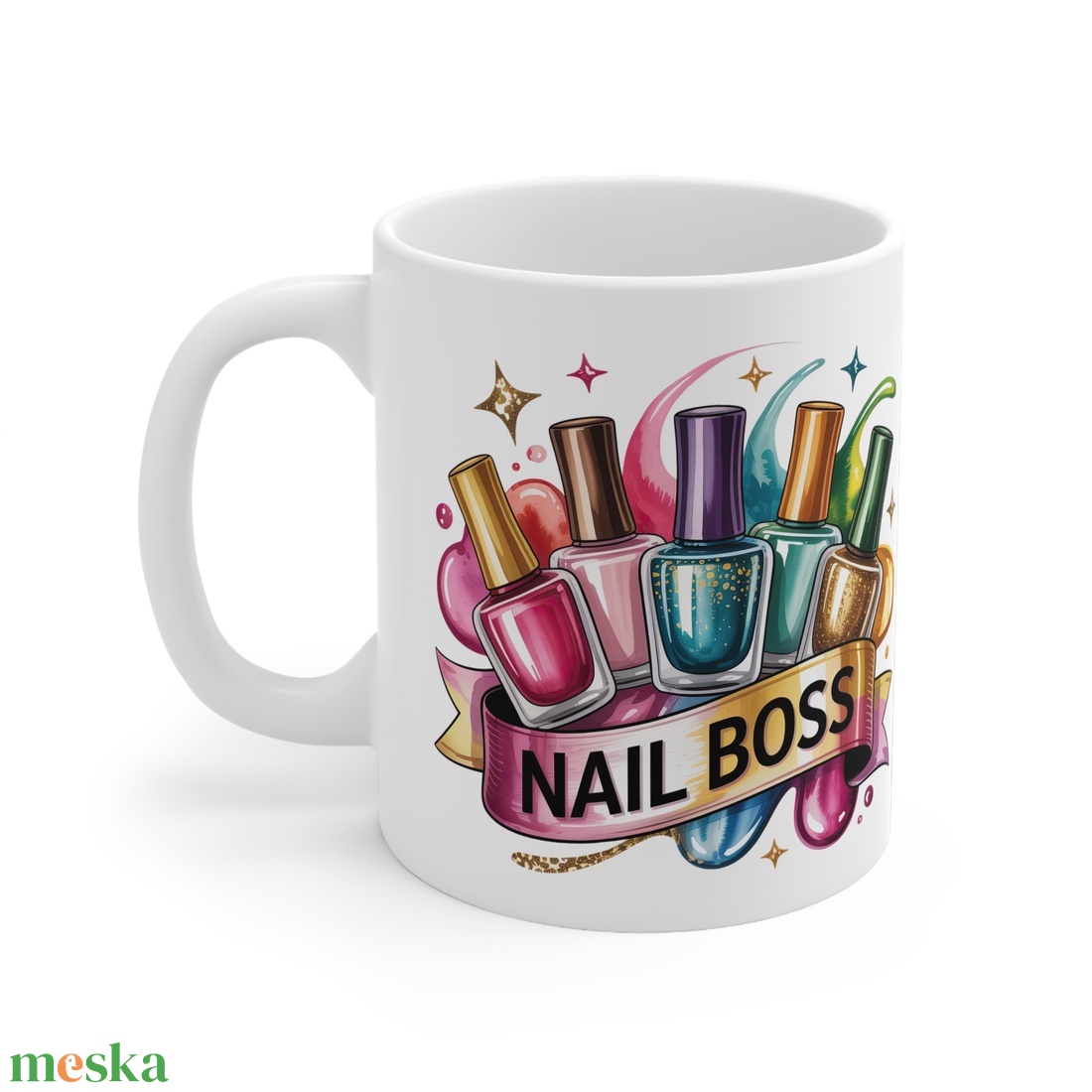 Nail boss - körömlakkos bögre műkörmösöknek, műkörömépítőknek, manikűrösöknek - otthon & életmód - konyhafelszerelés, tálalás - tálalás - bögre & csésze - Meska.hu