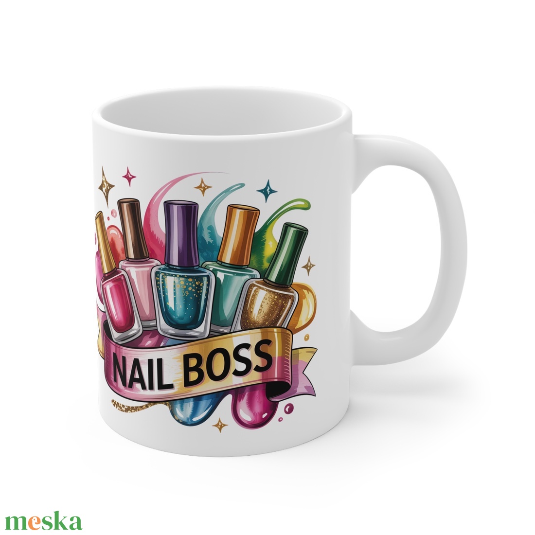 Nail boss - körömlakkos bögre műkörmösöknek, műkörömépítőknek, manikűrösöknek - otthon & életmód - konyhafelszerelés, tálalás - tálalás - bögre & csésze - Meska.hu