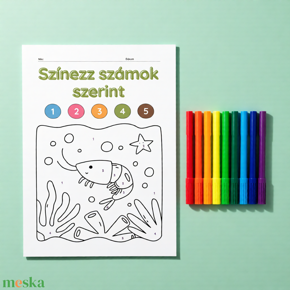Számos színező gyerekeknek � 28 oldalas letölthető PDF - otthon & életmód - papír, írószer - színező - Meska.hu