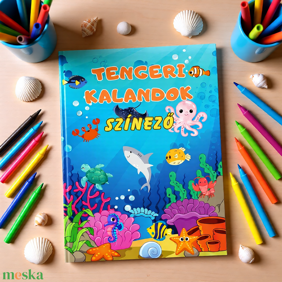 Tengeri kalandok - Tengeri állatos színező gyerekeknek � 60 oldalas letölthető PDF - otthon & életmód - papír, írószer - színező - Meska.hu