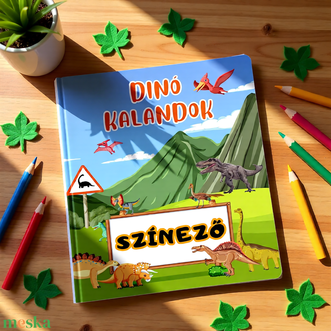 Dínó kalandok - Dinoszauruszos színező gyerekeknek � 51 oldalas letölthető PDF - otthon & életmód - papír, írószer - színező - Meska.hu