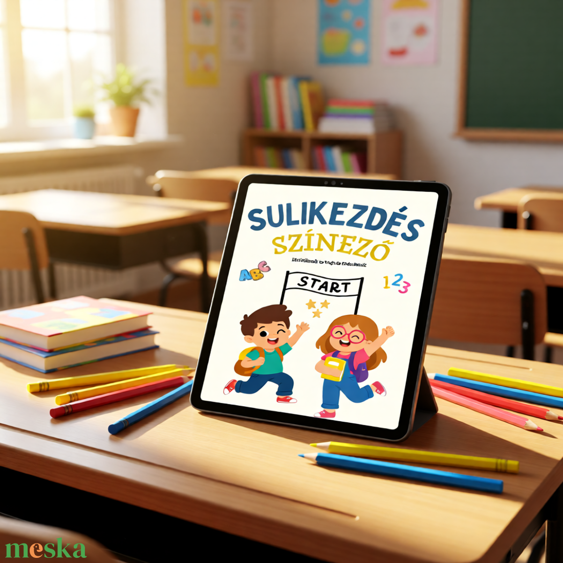 Iskolakezdős Színező Gyerekeknek � Elsősöknek és Végzős Ovisokna - 30 oldal - Letölthető PDF - otthon & életmód - papír, írószer - színező - Meska.hu