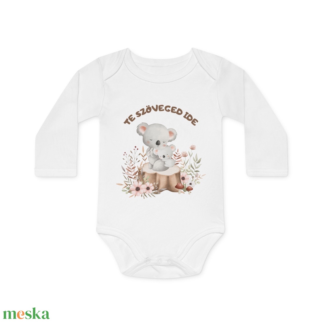 Egyedi Szöveges Baba Body � Névre Szóló Aranyos Állatpáros Design, Személyre Szabott Ajándék - baba - mama - babaruházat - baba body - Meska.hu