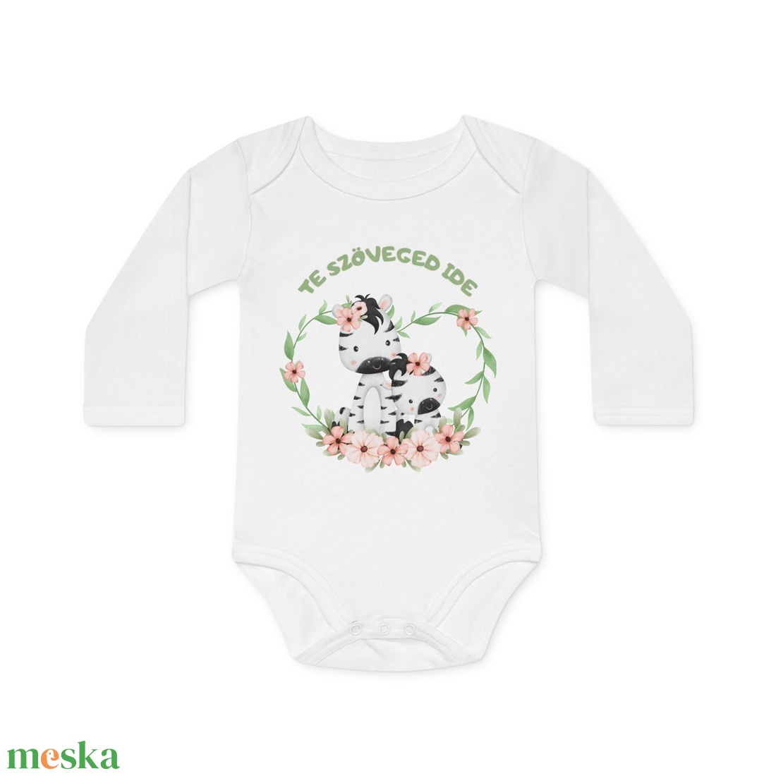 Egyedi Szöveges Baba Body � Névre Szóló Aranyos Állatpáros Design, Személyre Szabott Ajándék - baba - mama - babaruházat - baba body - Meska.hu