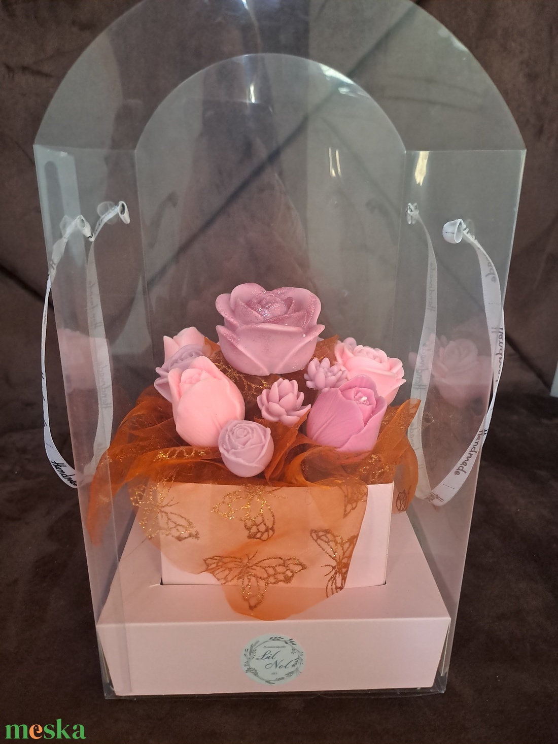 Illatgyertya virágbox - otthon & életmód - dekoráció - virágdísz és tartó - virágbox, virágdoboz - Meska.hu