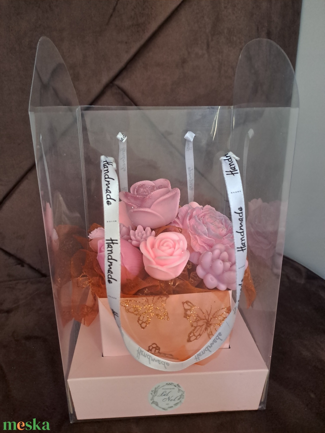 Illatgyertya virágbox - otthon & életmód - dekoráció - virágdísz és tartó - virágbox, virágdoboz - Meska.hu