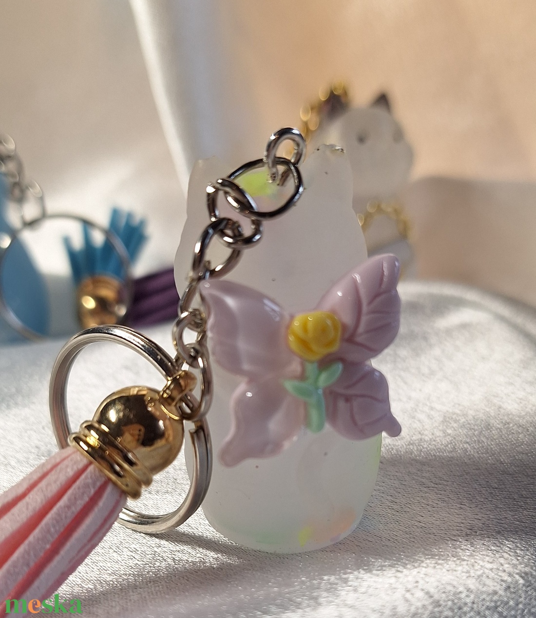 Cicaprütty kulcstartó  - táska & tok - kulcstartó & táskadísz - táskaakasztó - Meska.hu