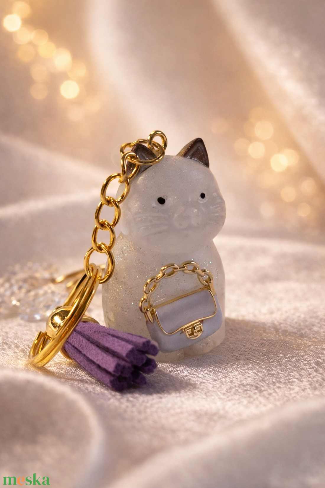 Cicaprütty kulcstartó  - táska & tok - kulcstartó & táskadísz - táskaakasztó - Meska.hu