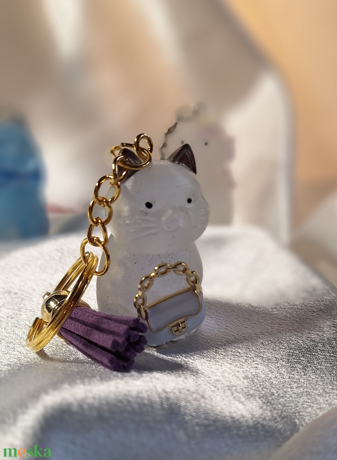 Cicaprütty kulcstartó  - táska & tok - kulcstartó & táskadísz - táskaakasztó - Meska.hu