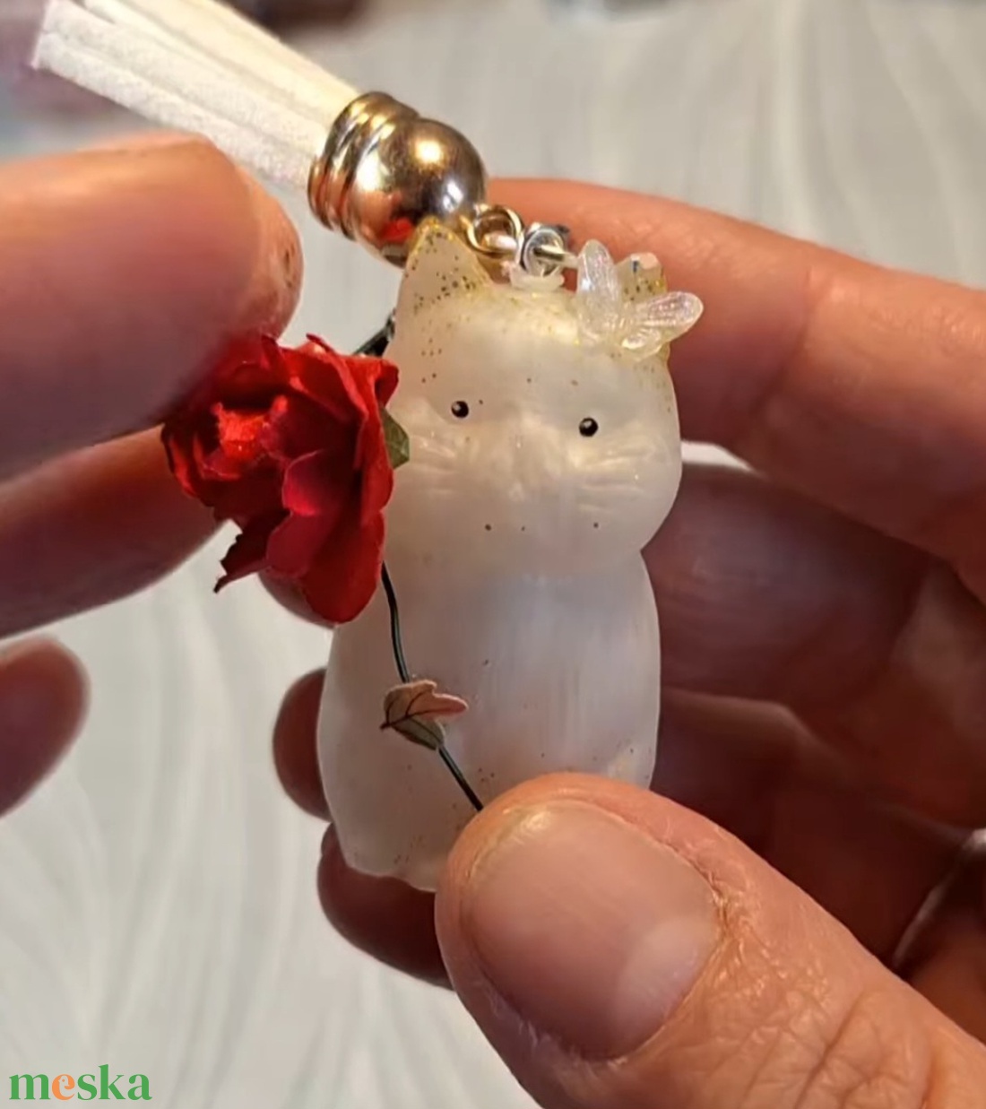 Cicaprütty kulcstartó  - táska & tok - kulcstartó & táskadísz - táskaakasztó - Meska.hu