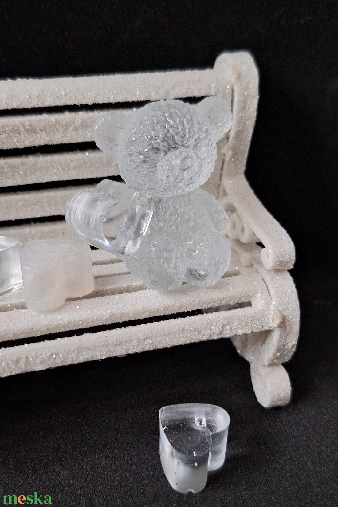 � LILA FÉNYVIRÁG � Gyöngyház ragyogású dekor tál macival - ékszer - ékszertartó - ékszertartó tál - Meska.hu