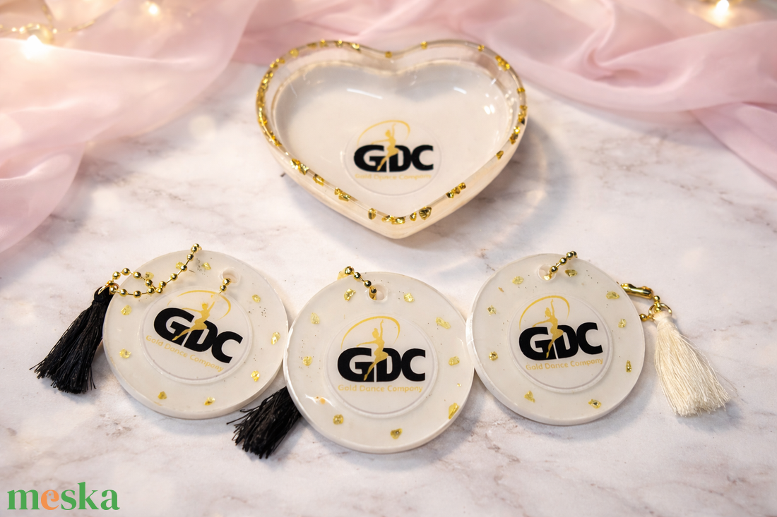 Egyedi logós gyanta ajándék szett � rendelésre - ékszer - ékszertartó - ékszertartó tál - Meska.hu