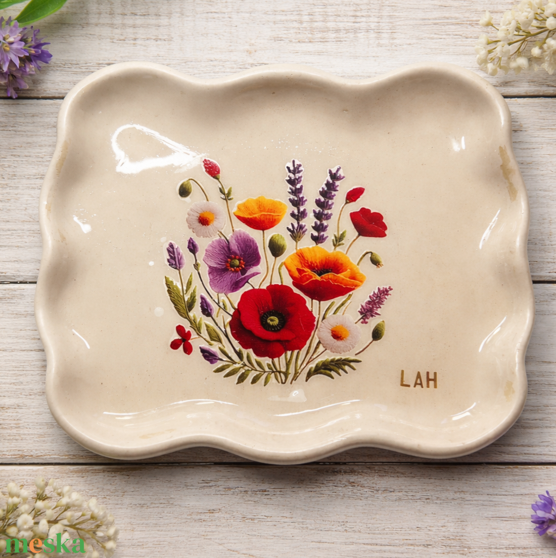 Egyedi virágos ékszertartó tál � rendelésre, személyre szabva - ékszer - ékszertartó - ékszertartó tál - Meska.hu