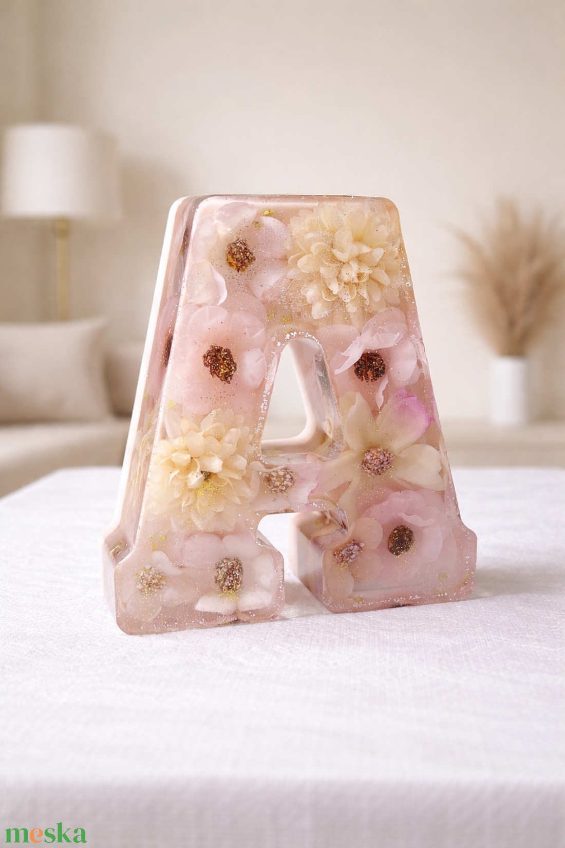 Egyedi virágos betű dekor � A betű - otthon & életmód - dekoráció - dísztárgy - Meska.hu