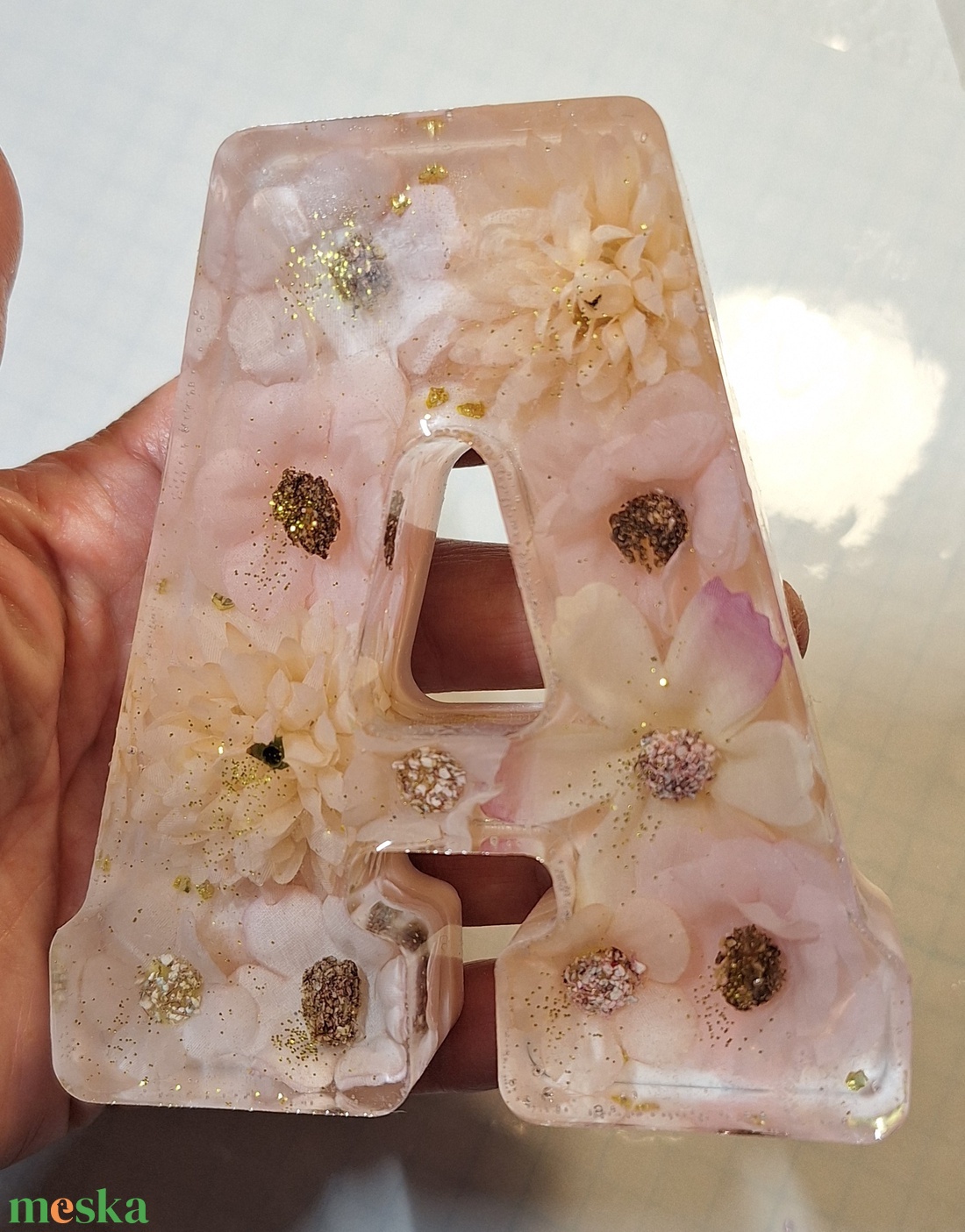 Egyedi virágos betű dekor � A betű - otthon & életmód - dekoráció - dísztárgy - Meska.hu