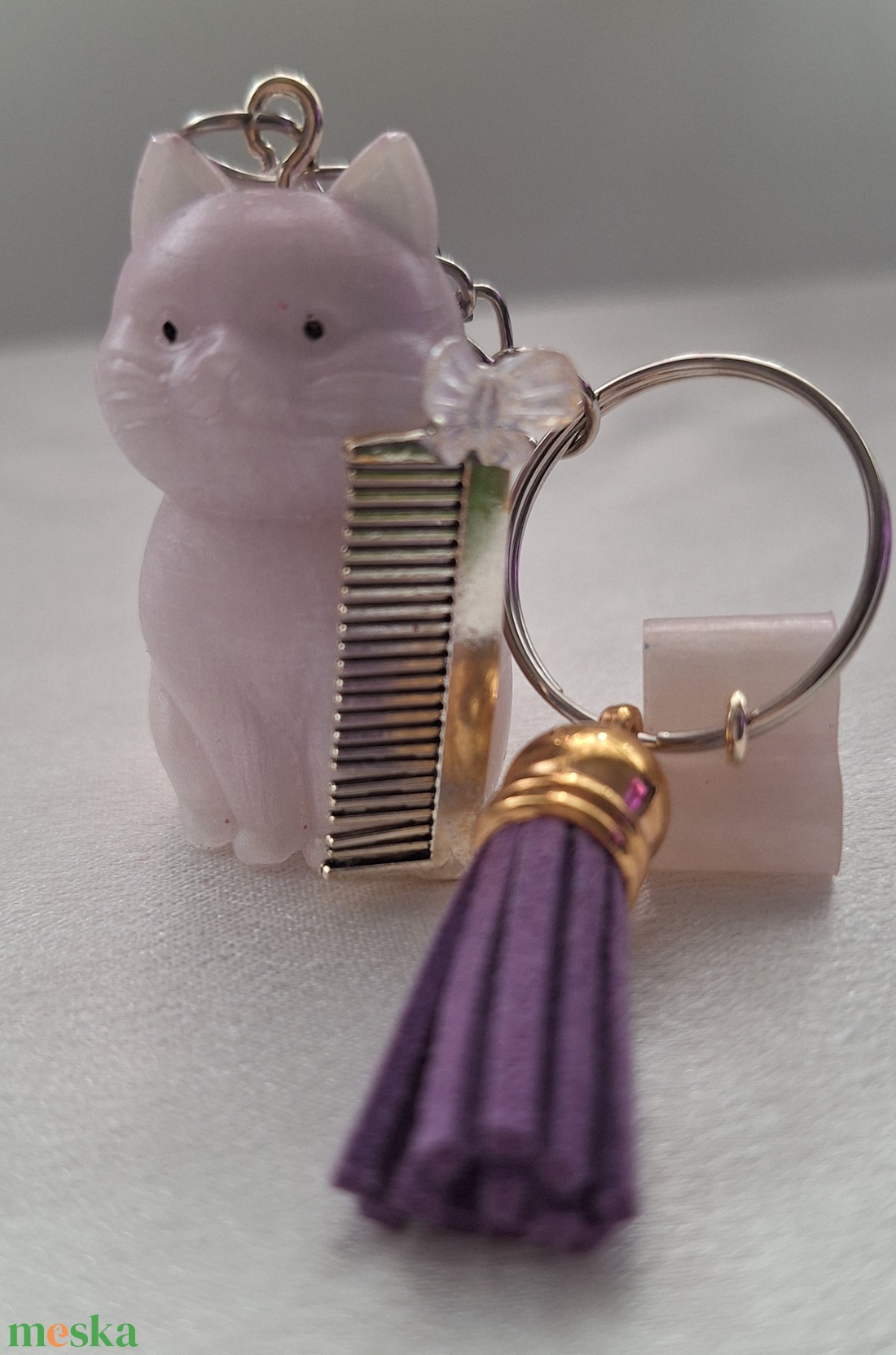 Fodrász Cicaprütty kulcstartó  - táska & tok - kulcstartó & táskadísz - kulcstartó - Meska.hu