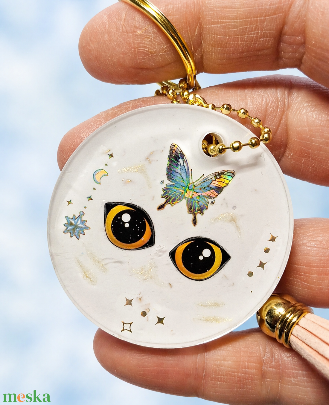 Táska Korong Cicák  - táska & tok - kulcstartó & táskadísz - táskadísz - Meska.hu