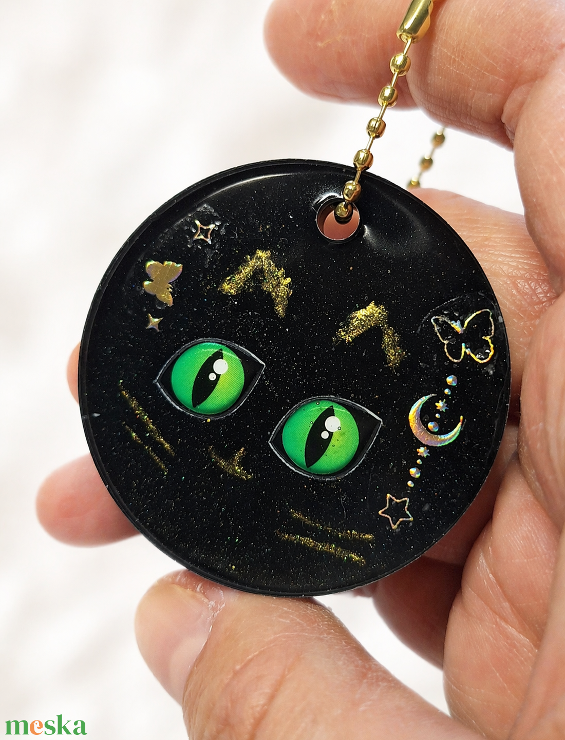 Táska Korong Cicák  - táska & tok - kulcstartó & táskadísz - táskadísz - Meska.hu