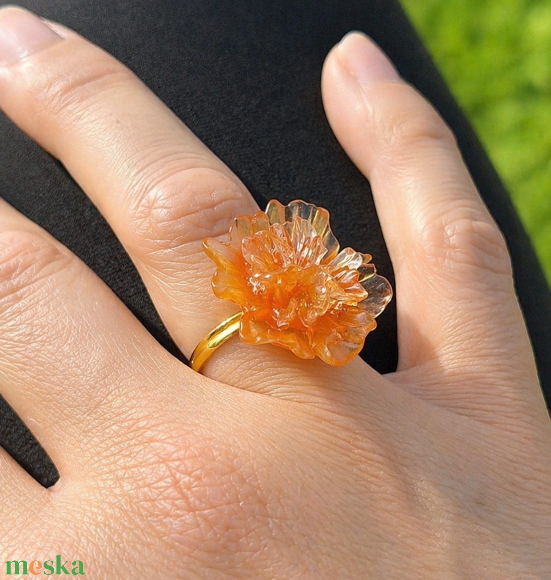 Első Virágzás � LiLu Bloom kollekció egyedi alkalmi gyűrűk 4 szín állítható méret - ékszer - gyűrű - statement gyűrű - Meska.hu