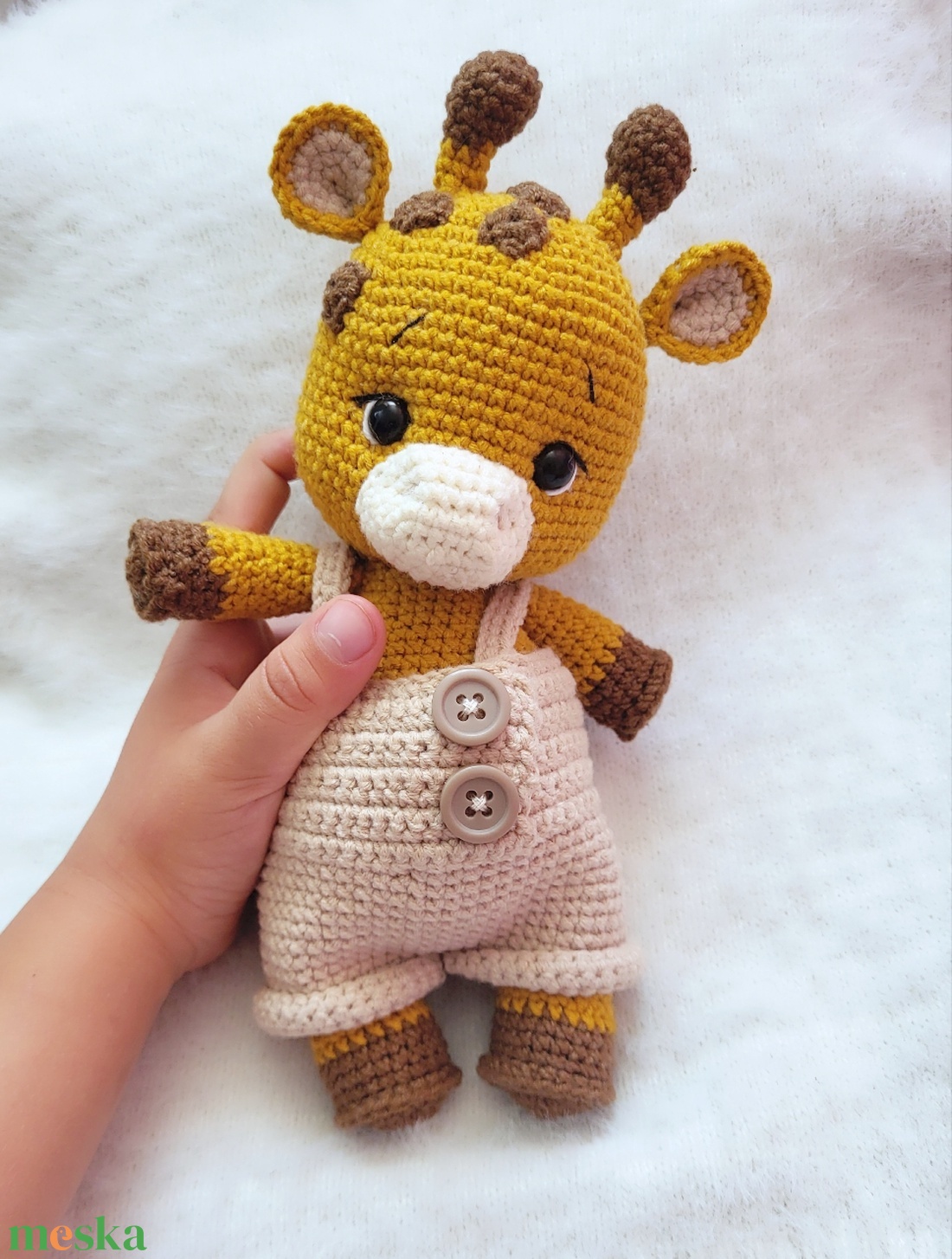 Horgolt zsiráf amigurumi - játék & sport - plüssállat & játékfigura - zsiráf - Meska.hu