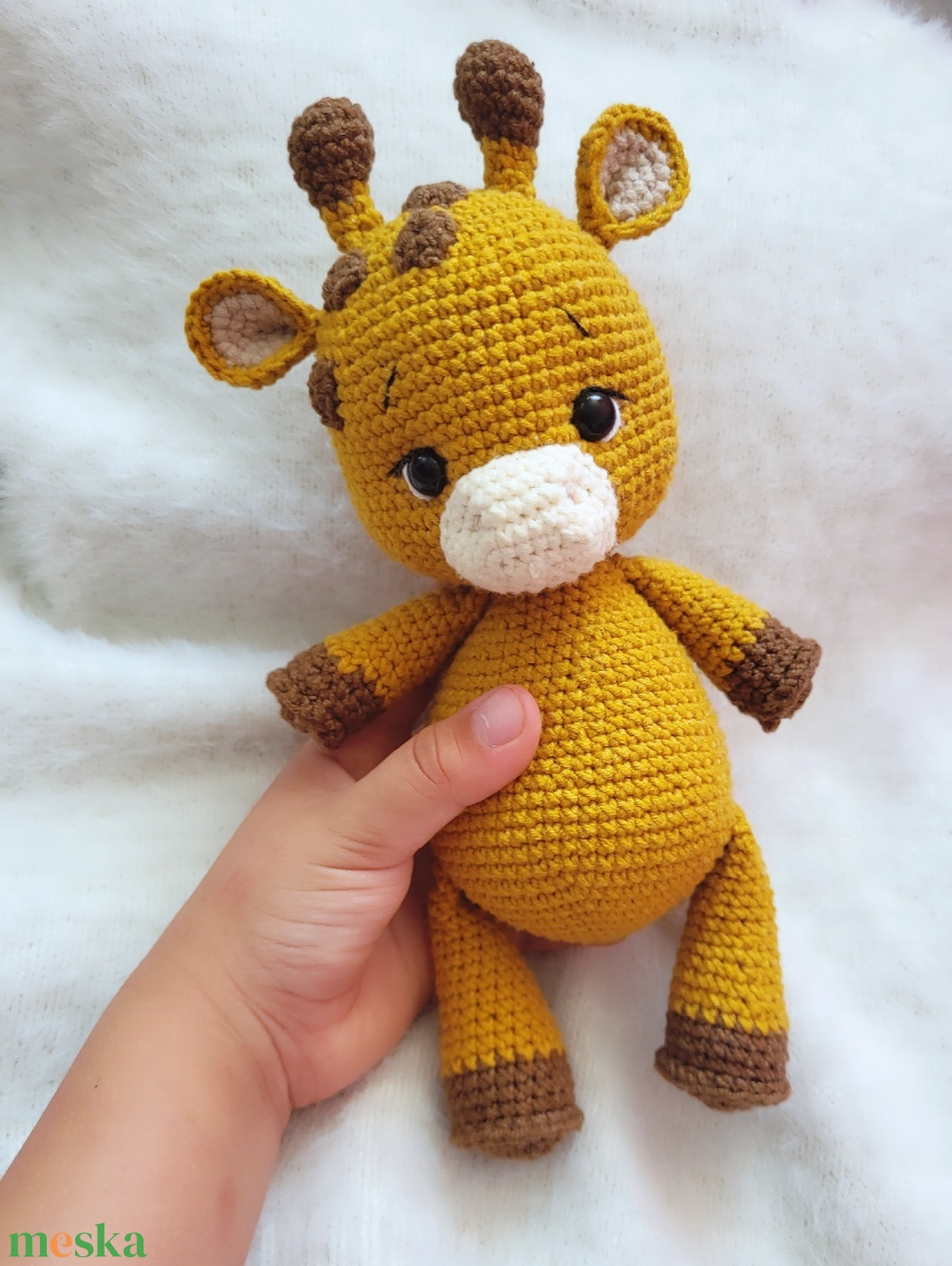Horgolt zsiráf amigurumi - játék & sport - plüssállat & játékfigura - zsiráf - Meska.hu