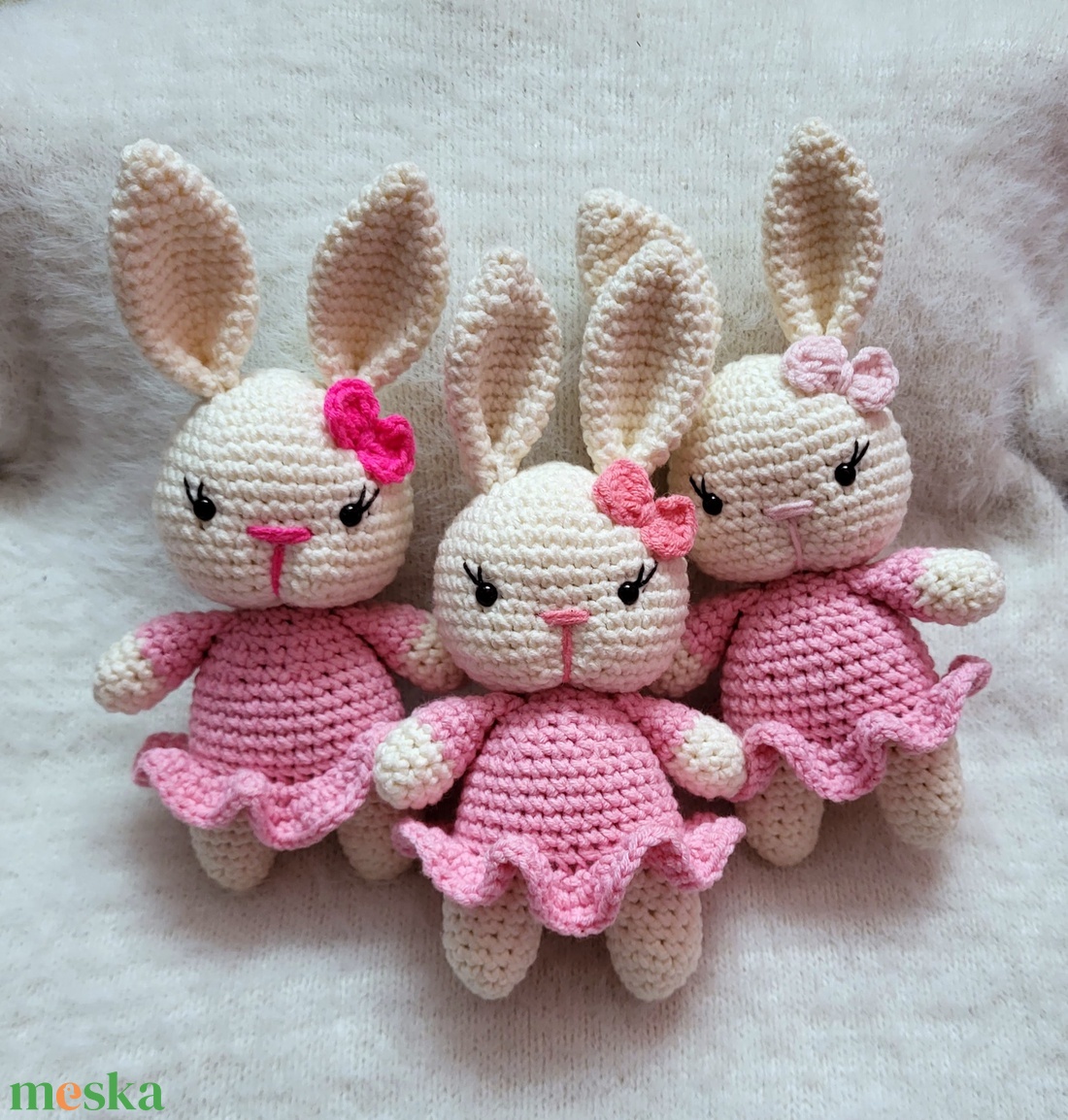 Horgolt nyuszi amigurumi - játék & sport - plüssállat & játékfigura - nyuszi - Meska.hu