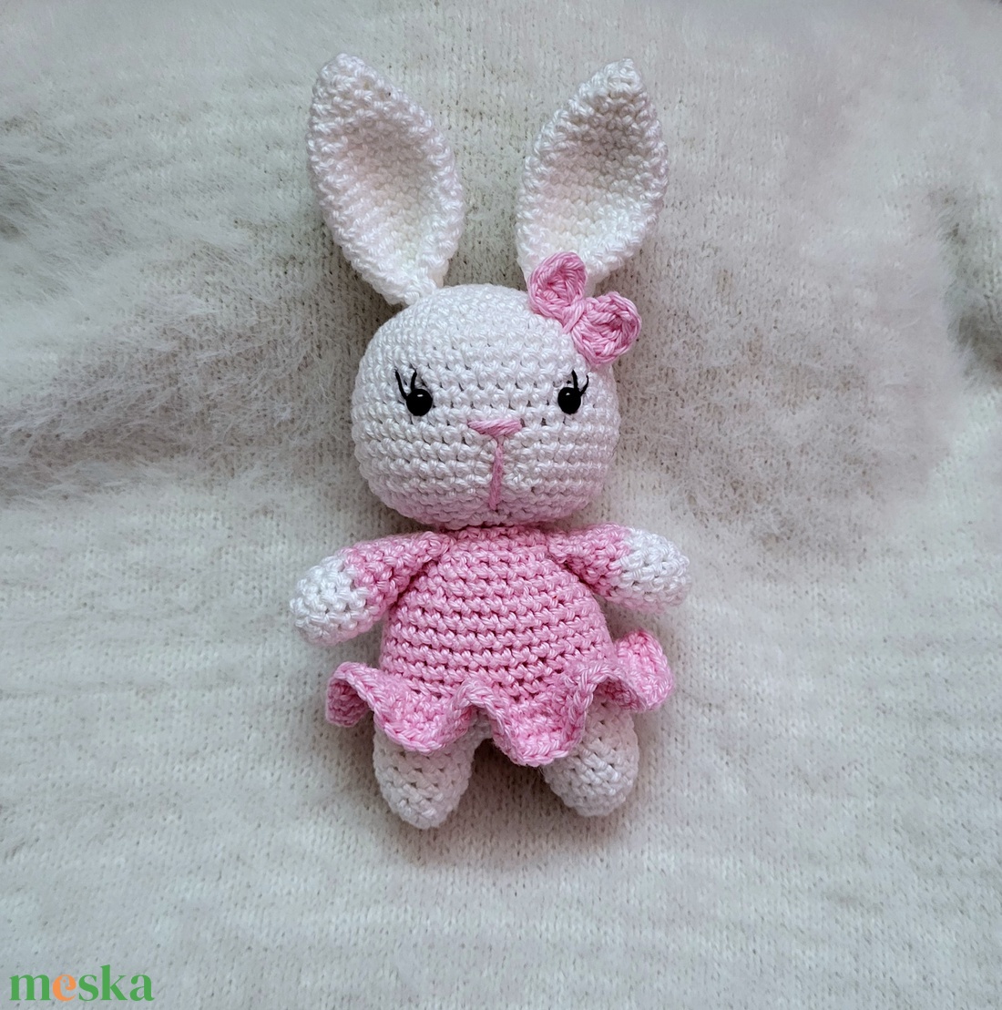 Horgolt nyuszi amigurumi - játék & sport - plüssállat & játékfigura - nyuszi - Meska.hu