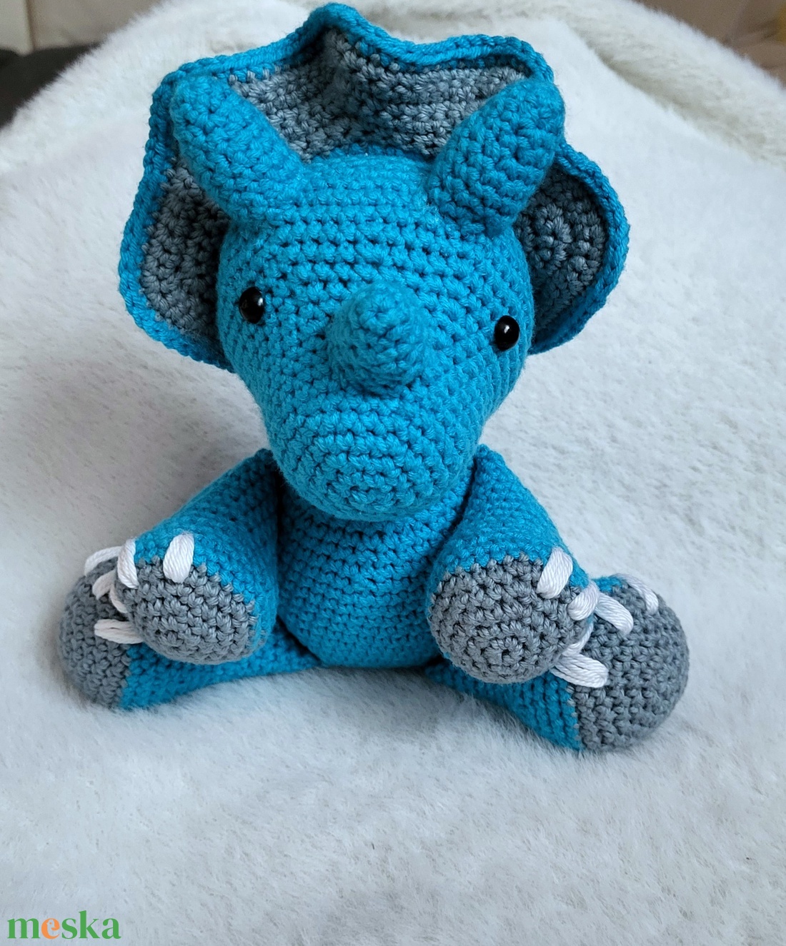 Horgolt dinó amigurumi - játék & sport - plüssállat & játékfigura - plüss dínók - Meska.hu