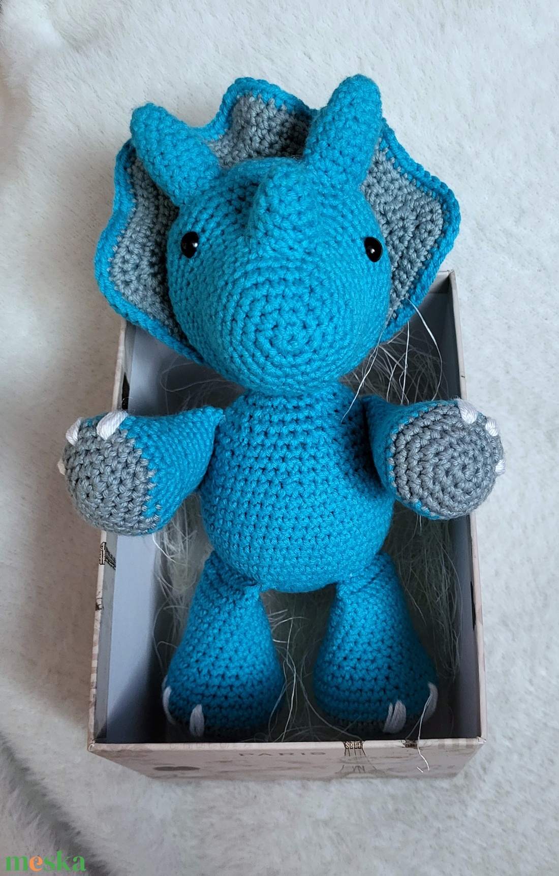 Horgolt dinó amigurumi - játék & sport - plüssállat & játékfigura - plüss dínók - Meska.hu