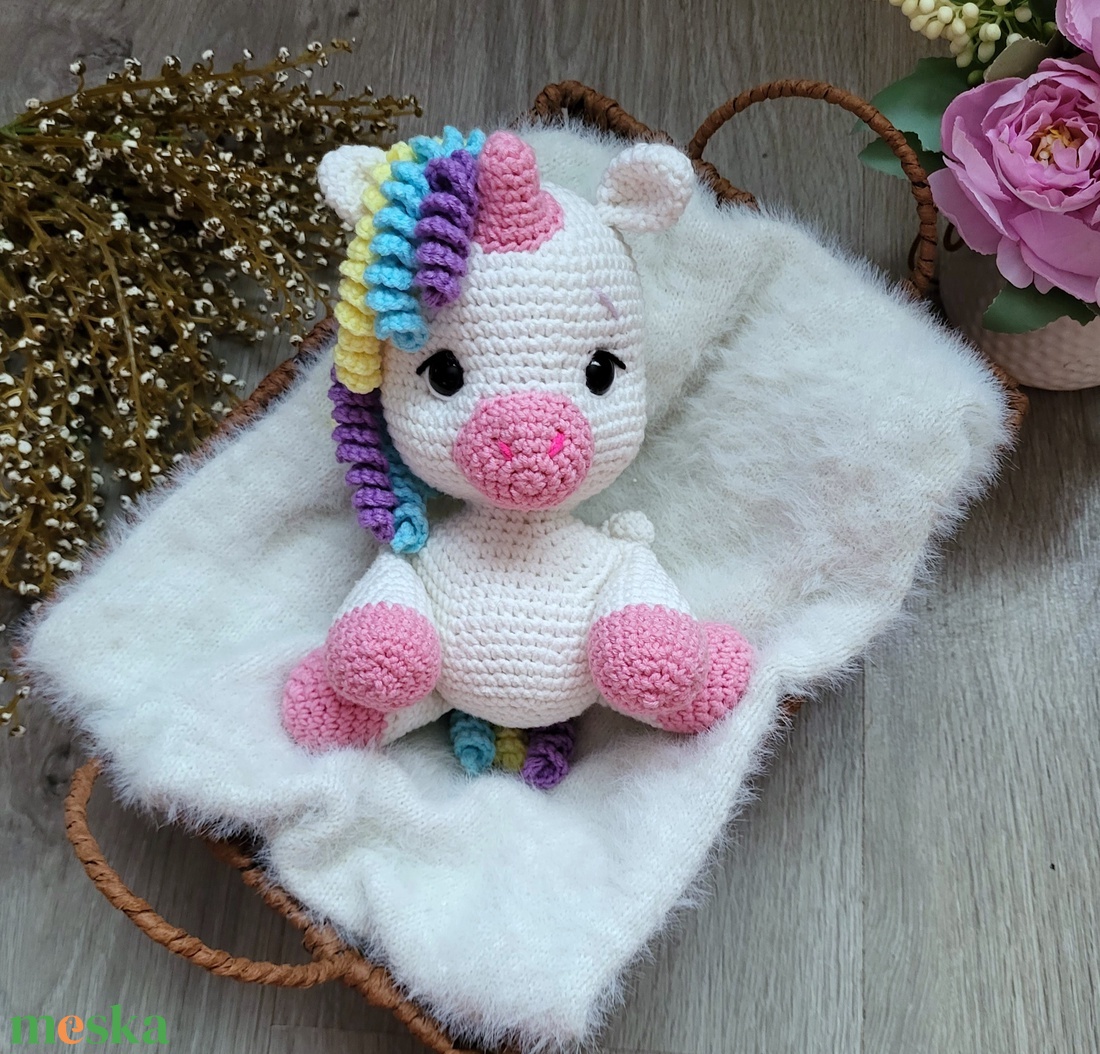 Horgolt unikornis amigurumi - játék & sport - plüssállat & játékfigura - unikornis - Meska.hu