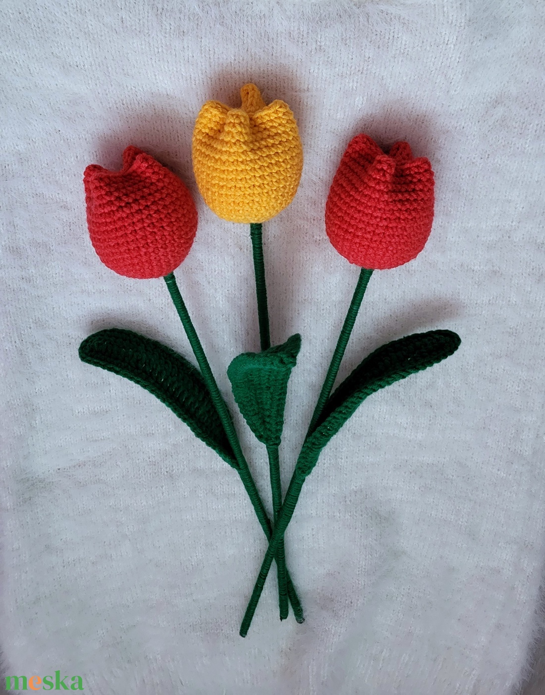 Horgolt tulipán - otthon & életmód - dekoráció - Meska.hu