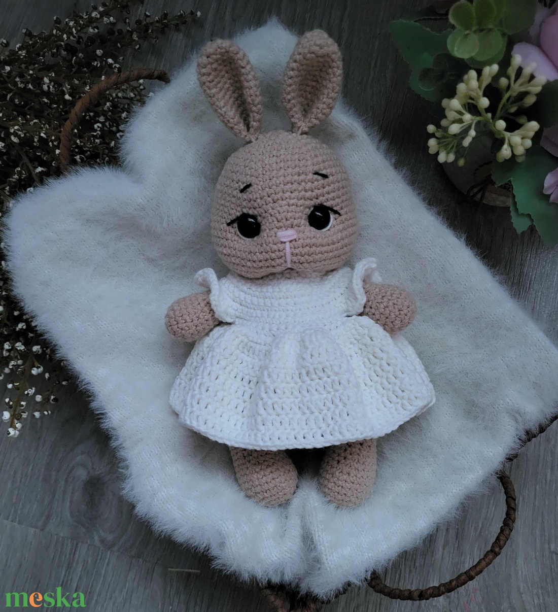 Horgolt nyuszi szett amigurumi - játék & sport - plüssállat & játékfigura - nyuszi - Meska.hu