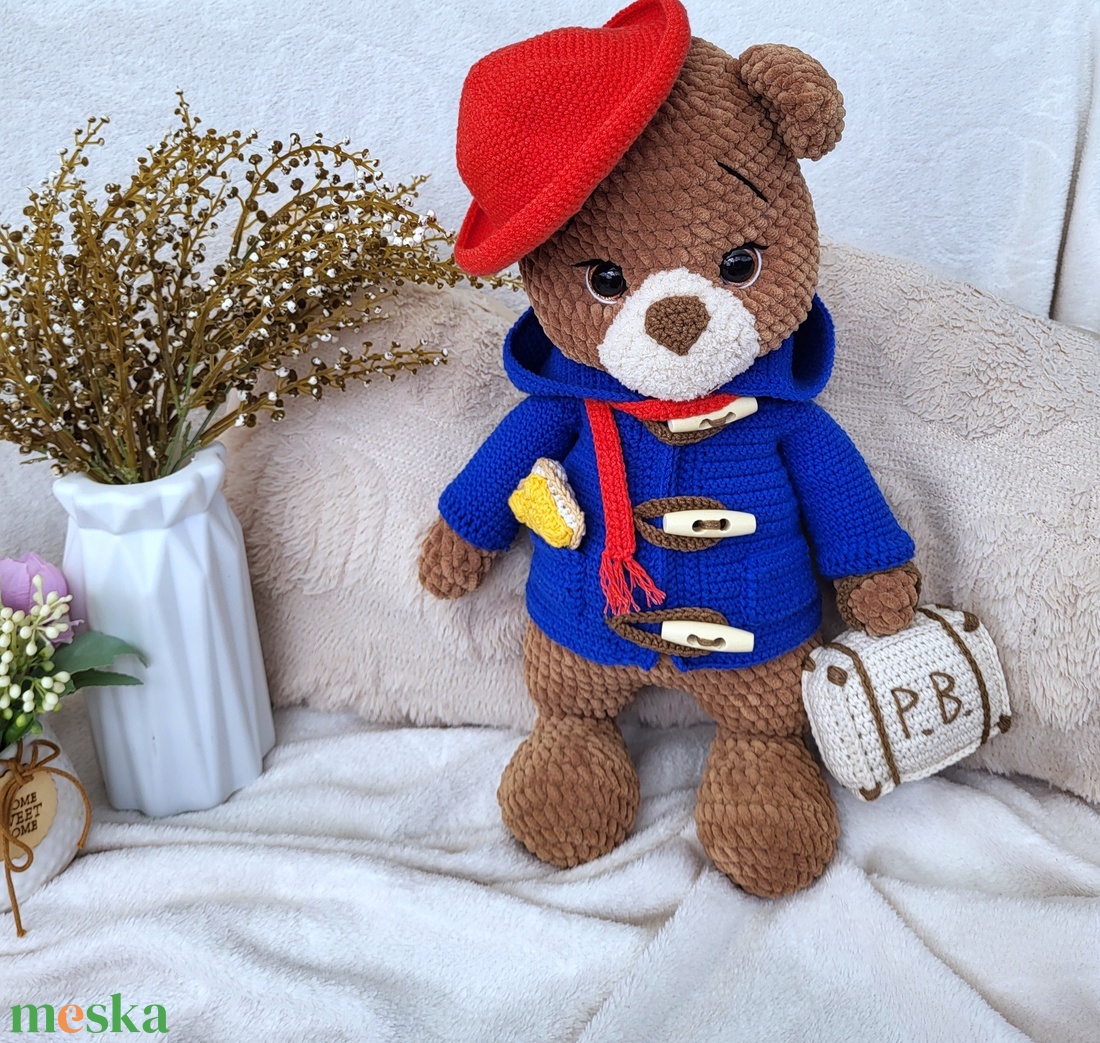 Horgolt Paddington maci amigurumi - játék & sport - plüssállat & játékfigura - maci - Meska.hu